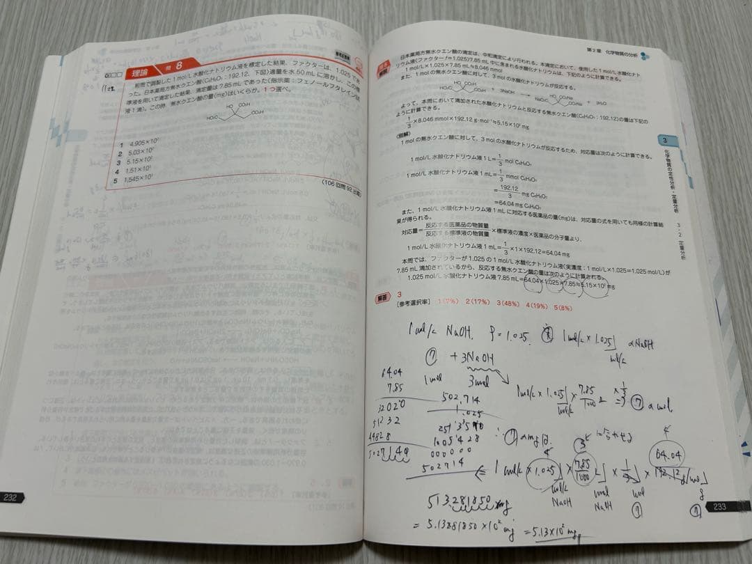 国立大学生が使用！第108回薬剤師国家試験対策　青本・青問　全18冊
