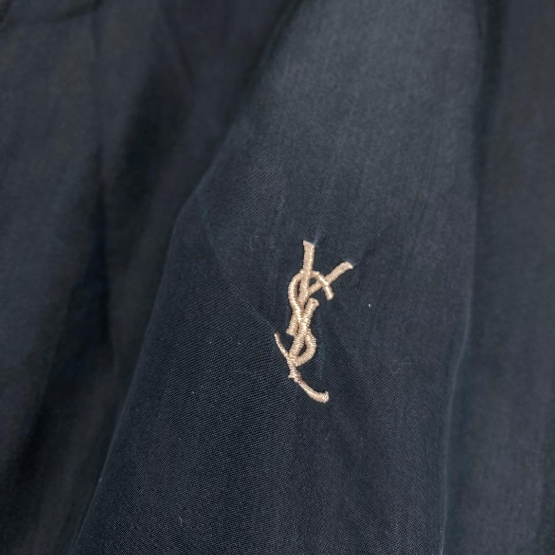YSL イヴ・サンローラン　ワンポイント刺繍　ジップアップジャケット　XL