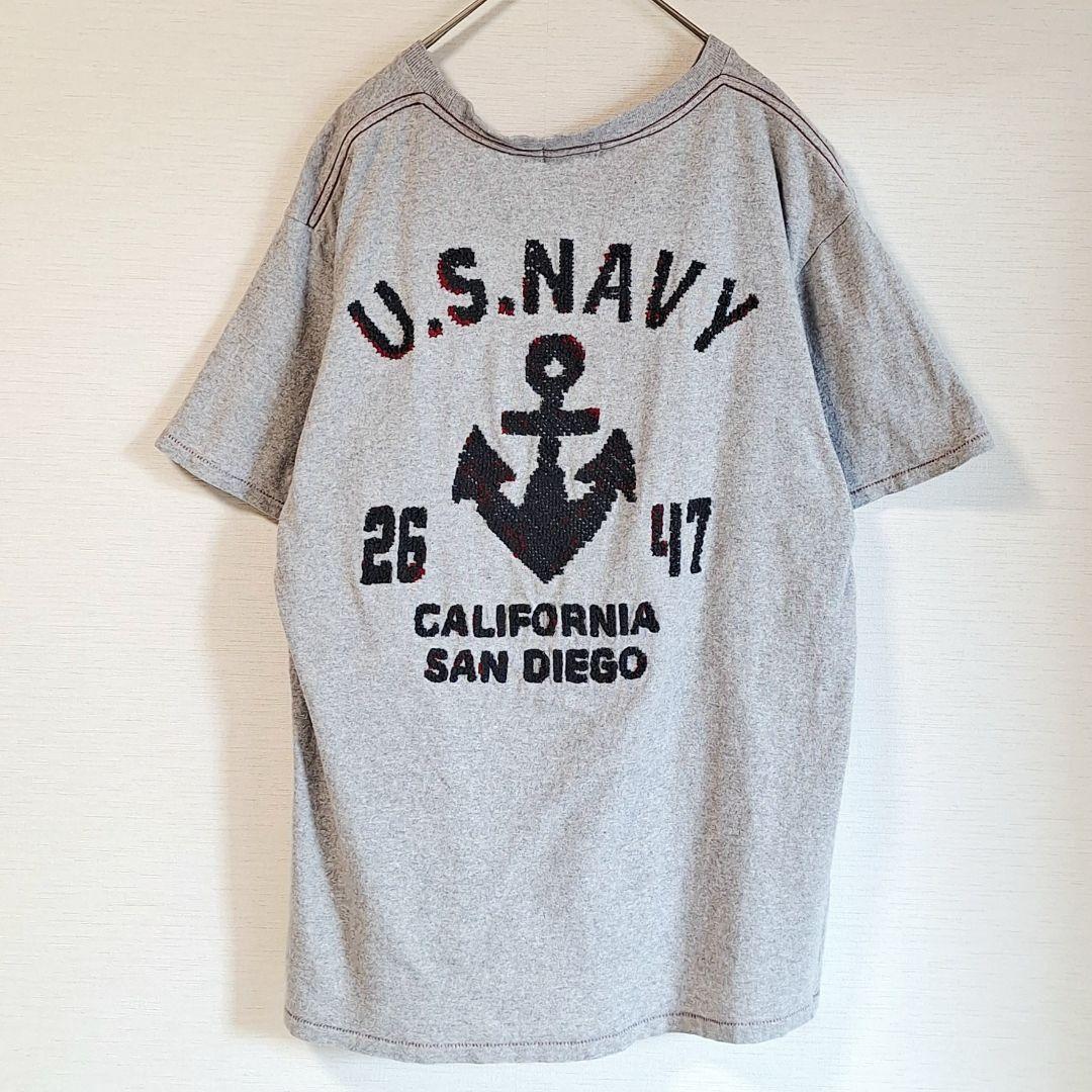 AVIREX　Tシャツ　3枚まとめ　L　刺繍　ロゴプリント　黒　赤　グレー