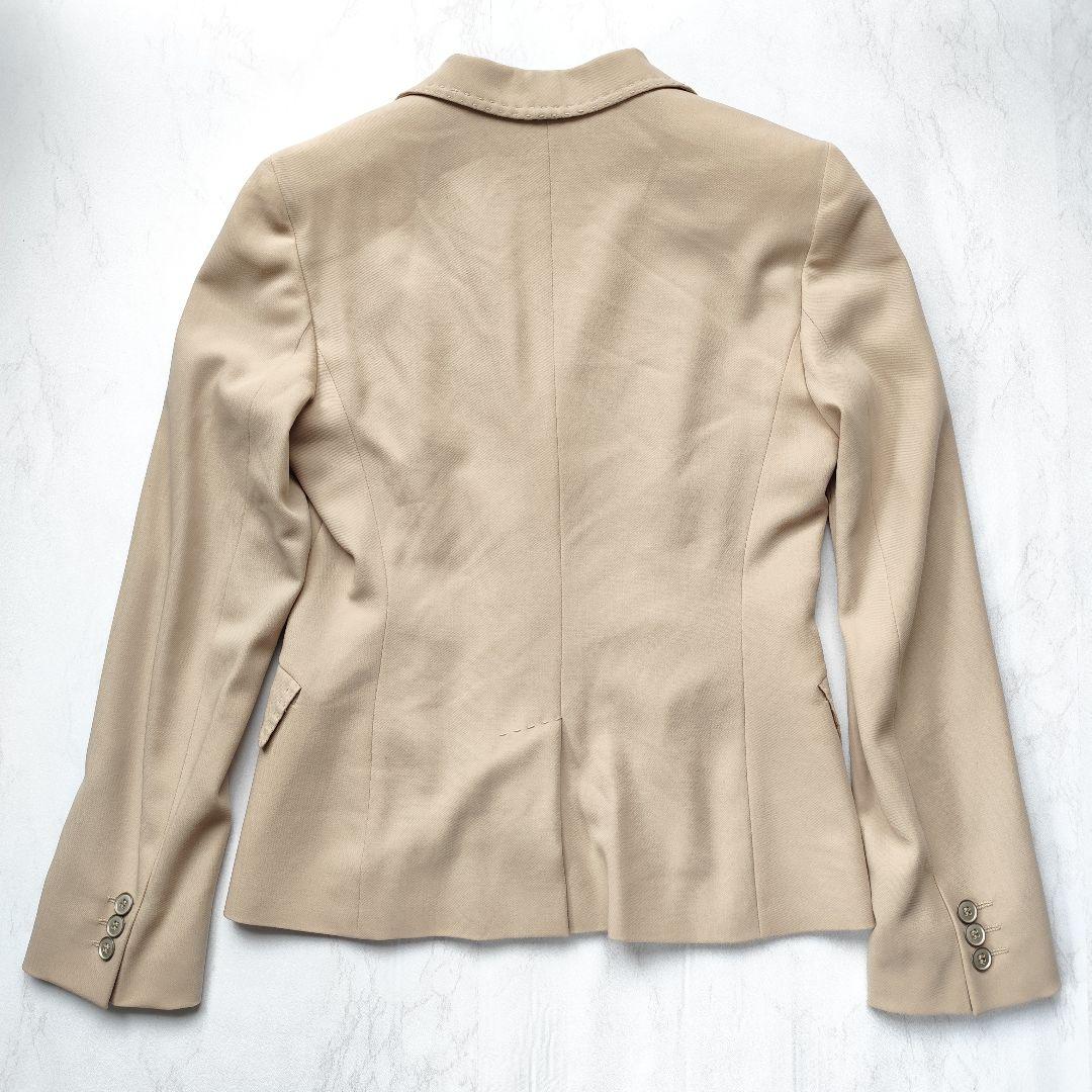 Max Mara テーラードジャケット 白タグ ピュアニューウール ベージュ
