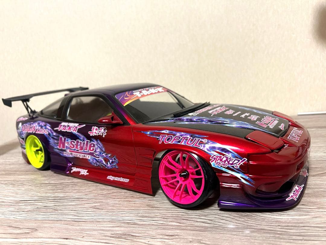ラジドリ 1/10 パンドラ180SX ボディ中村直樹風 ホイールも付けます。