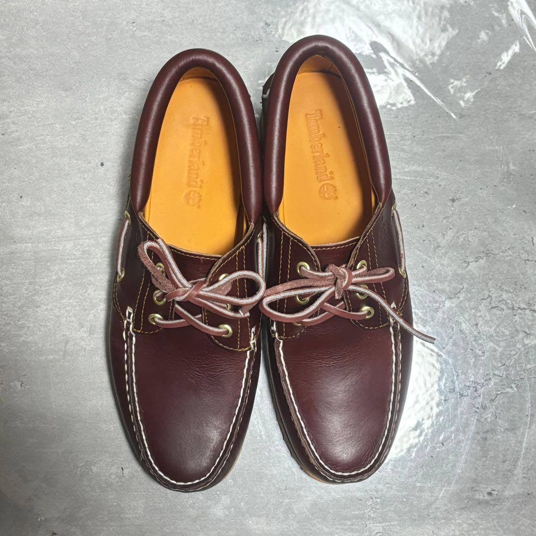 【未使用級】 Timberland デッキシューズ 3Eye 25.5 モカシン