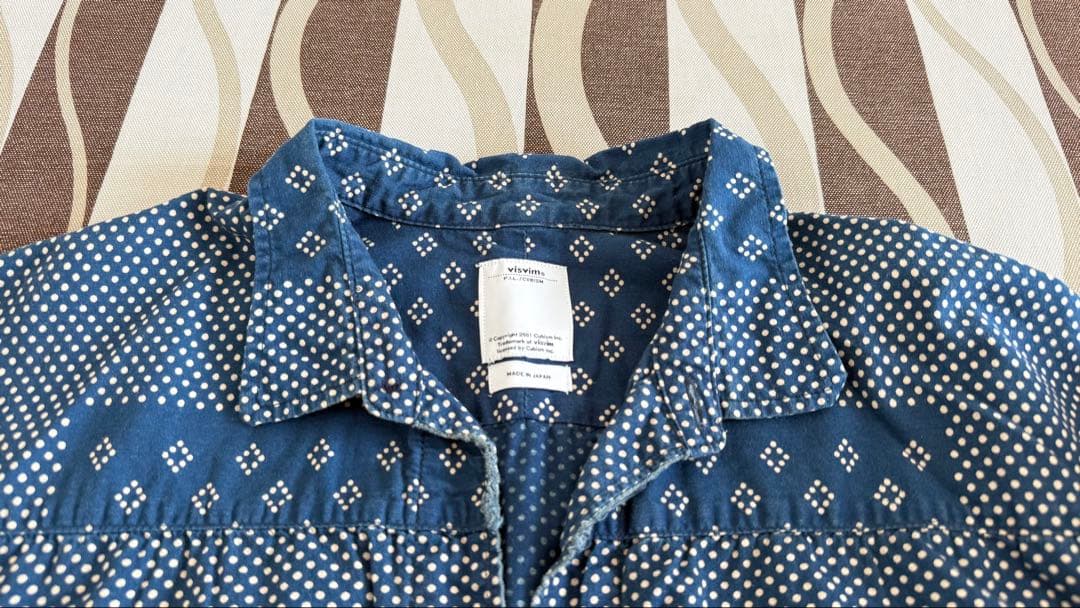 ビズビム VISVIM 長袖 KERCHIEF DOTS TUNIC SHIRT