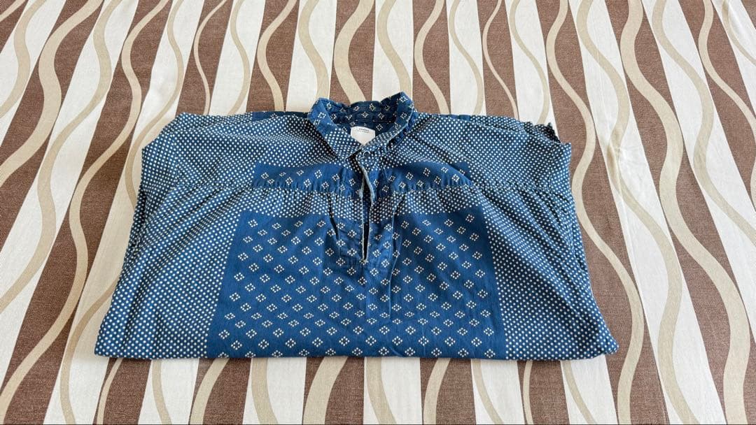 ビズビム VISVIM 長袖 KERCHIEF DOTS TUNIC SHIRT