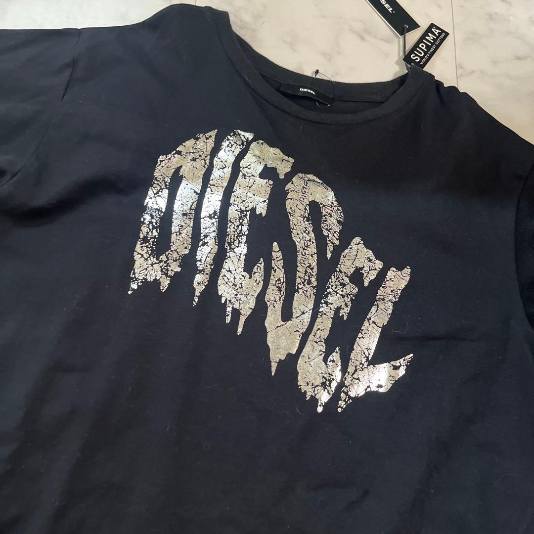 ♥Vivienne♥様DIESEL ディーゼル ロゴ Tシャツ ワンピ 黒 S