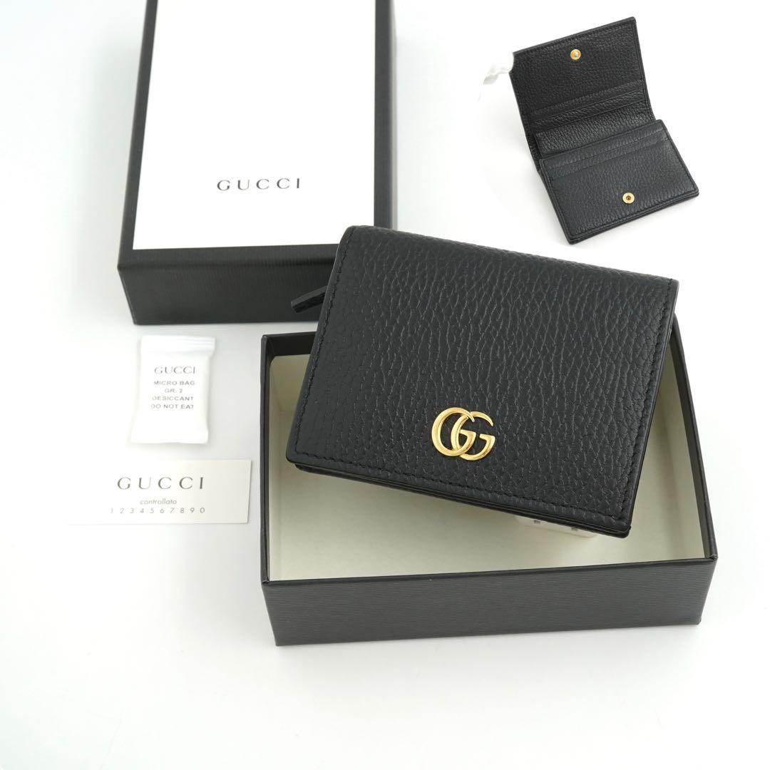 ✨新品未使用・箱付き✨　GUCCI ミニ財布　マーモント　GGロゴ 二つ折り