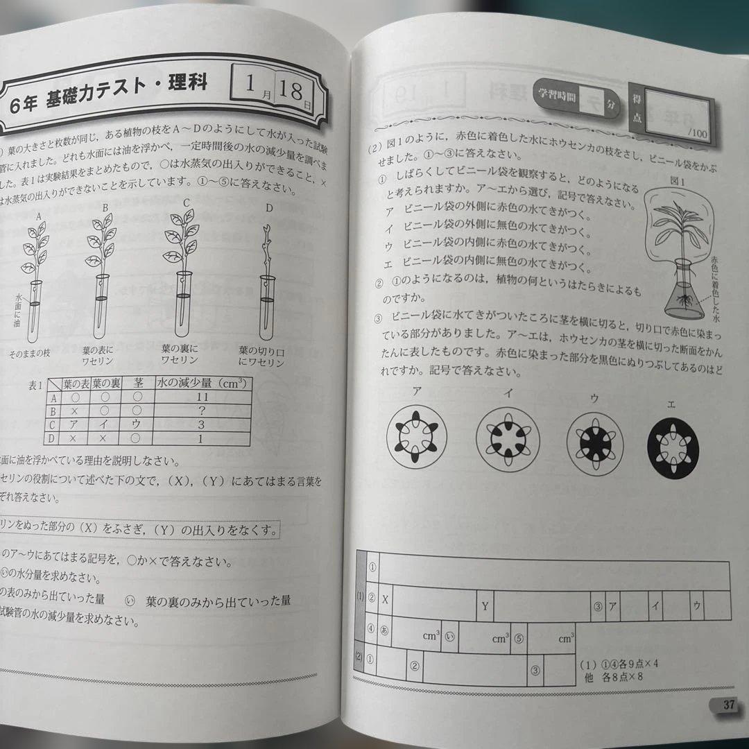 グノーブル　理科　基礎力テスト　6年生
