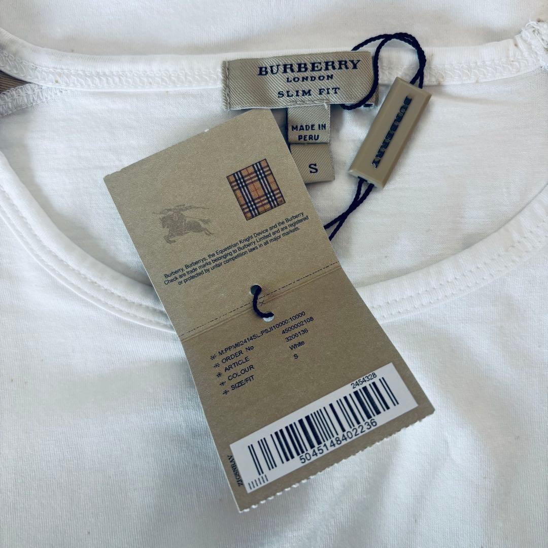 【新品】BURBERRY LONDON バーバリーショルダーチェックTシャツS