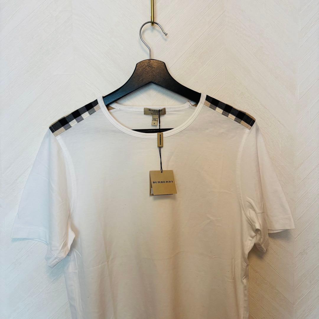 【新品】BURBERRY LONDON バーバリーショルダーチェックTシャツS