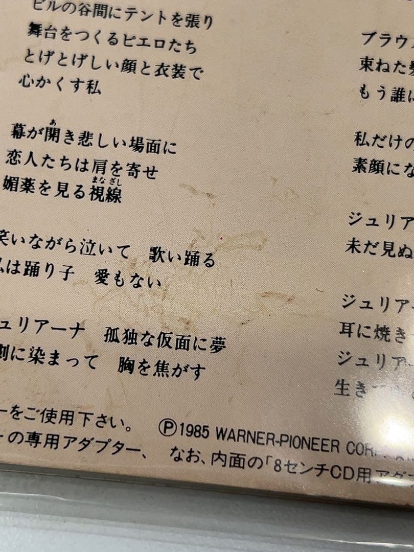 中森明菜「SAND BEIGE -砂漠へ- 椿姫ジュリアーナ」