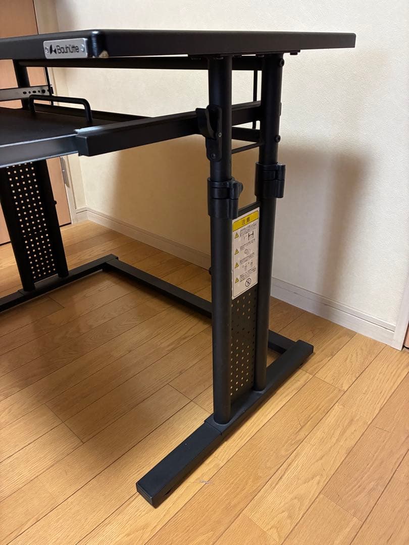 Bauhutte ゲーミングデスク昇降式 PCデスクブラック BHD-800CM