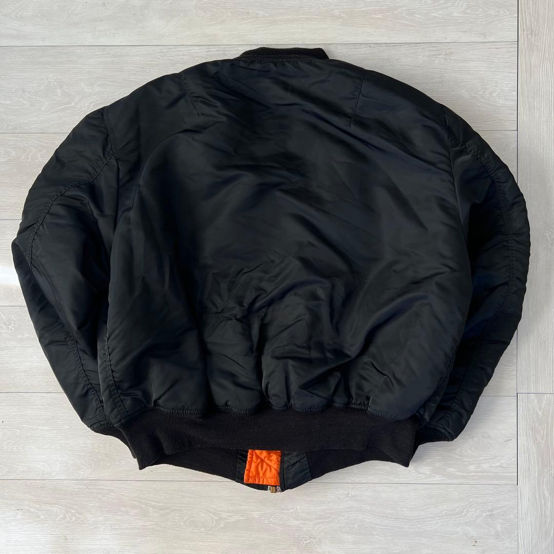 美品’90 ALPHA アルファ MA-1 ブラック XXL レア ヴィンテージ