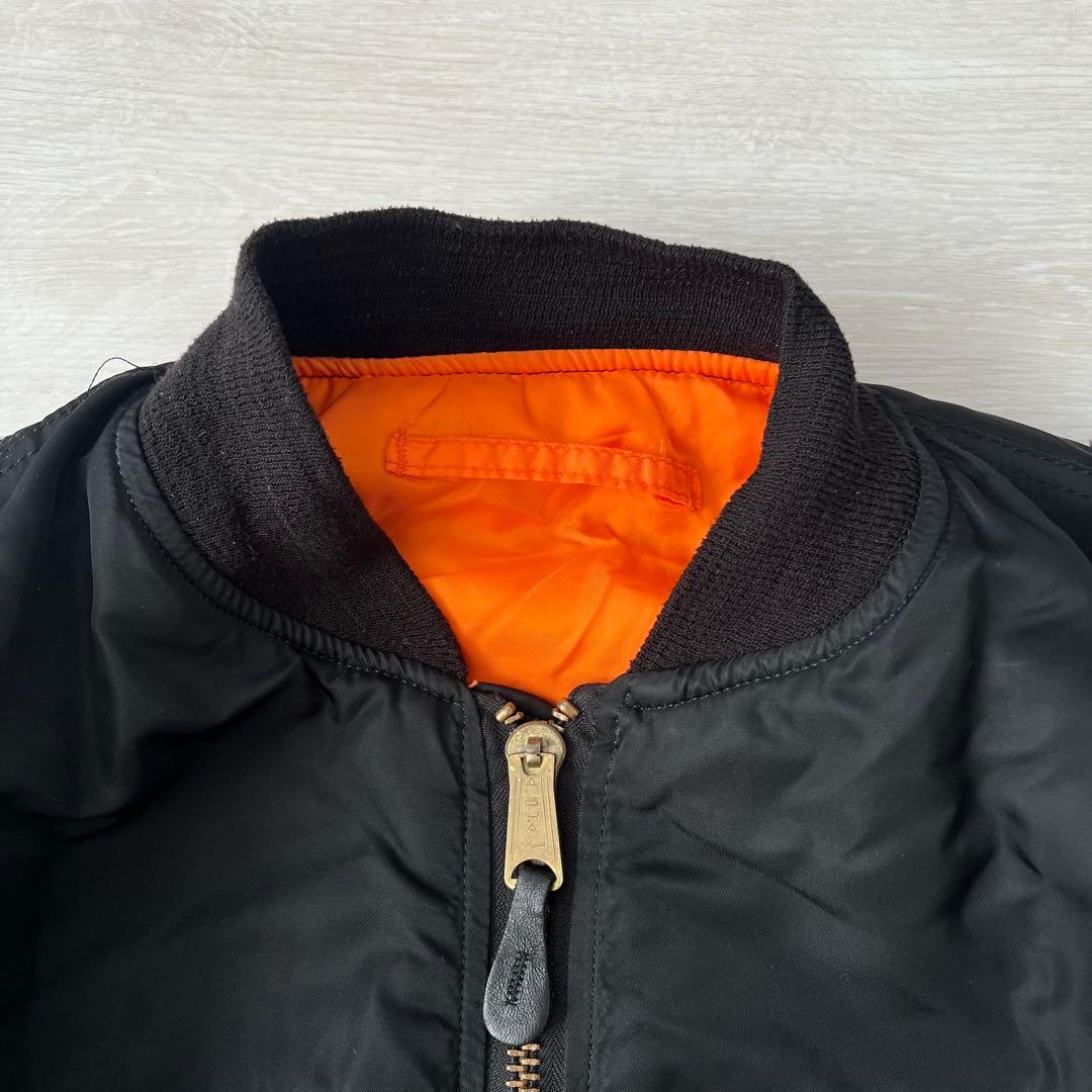 美品’90 ALPHA アルファ MA-1 ブラック XXL レア ヴィンテージ