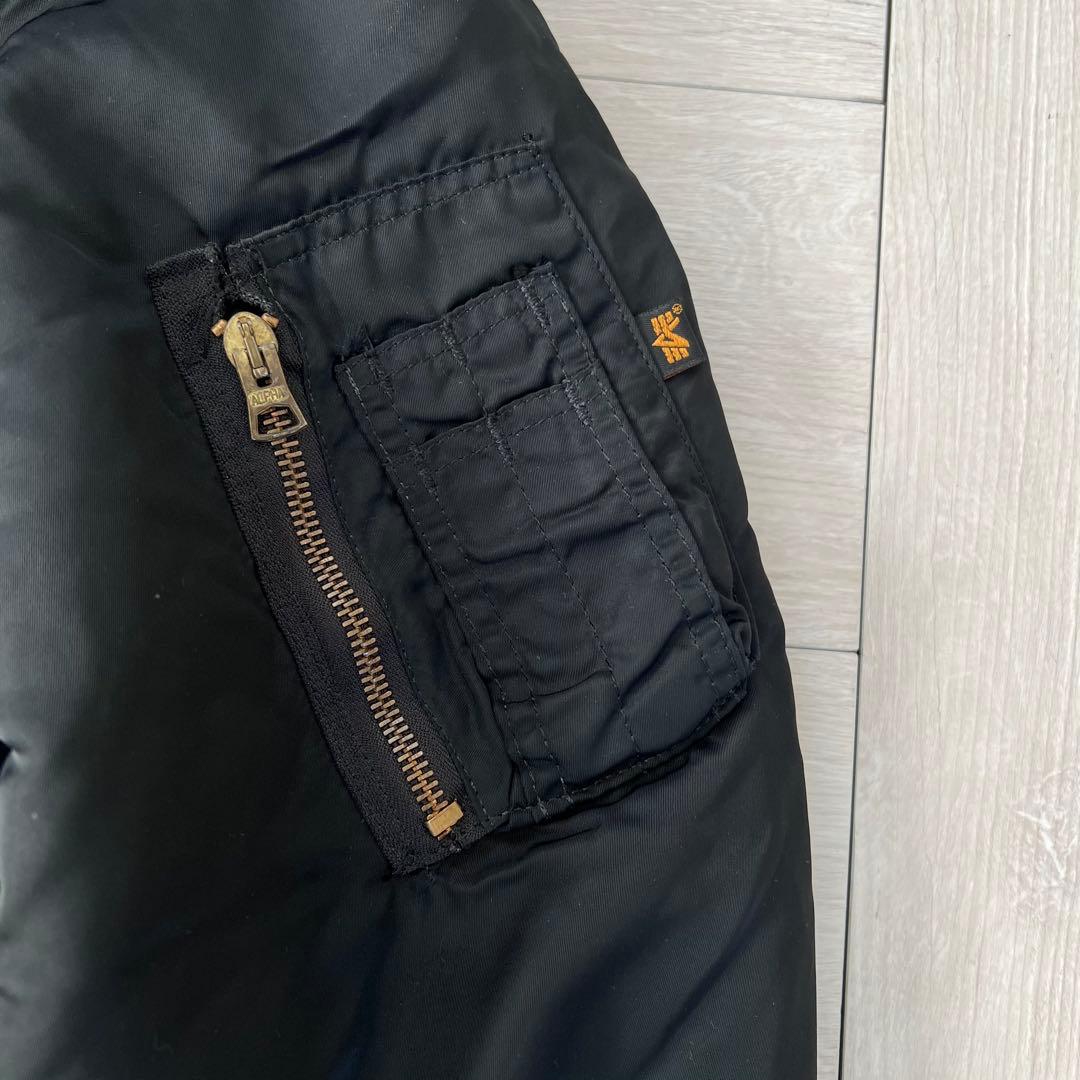 美品’90 ALPHA アルファ MA-1 ブラック XXL レア ヴィンテージ
