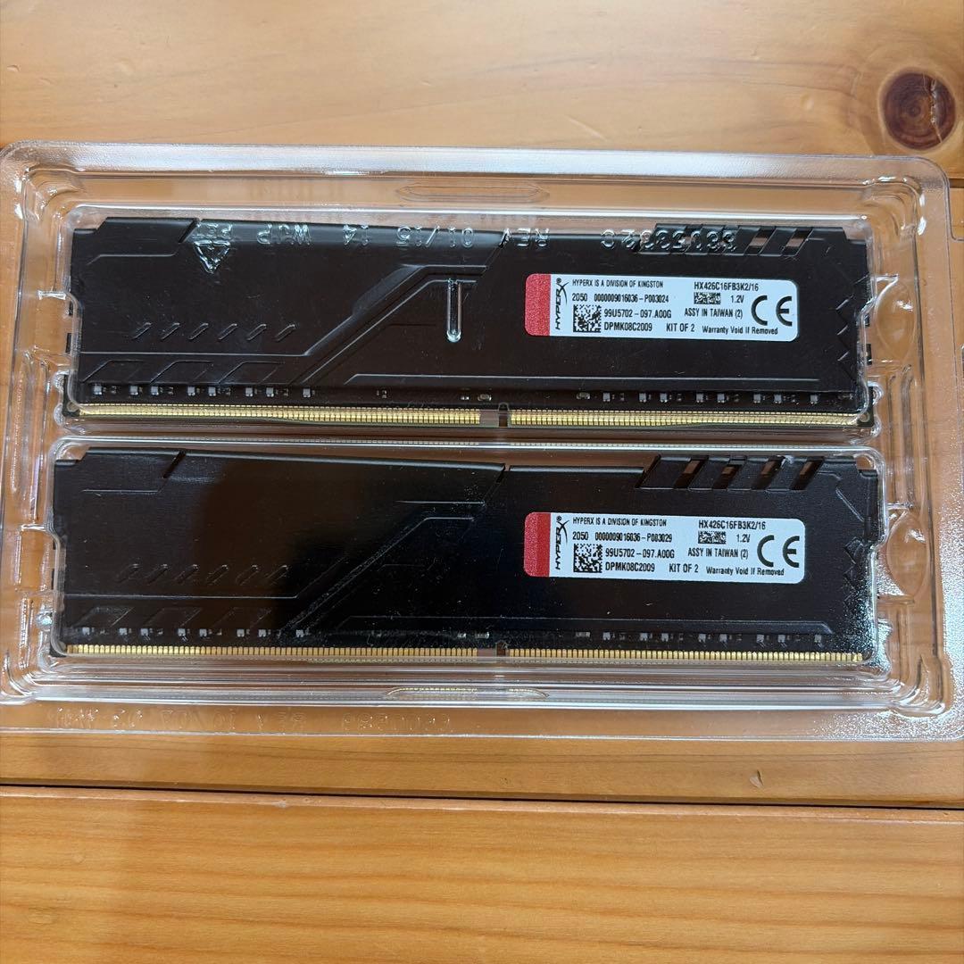 HYPERX FURY DDR4メモリー 2666MHz 8G 2枚セット