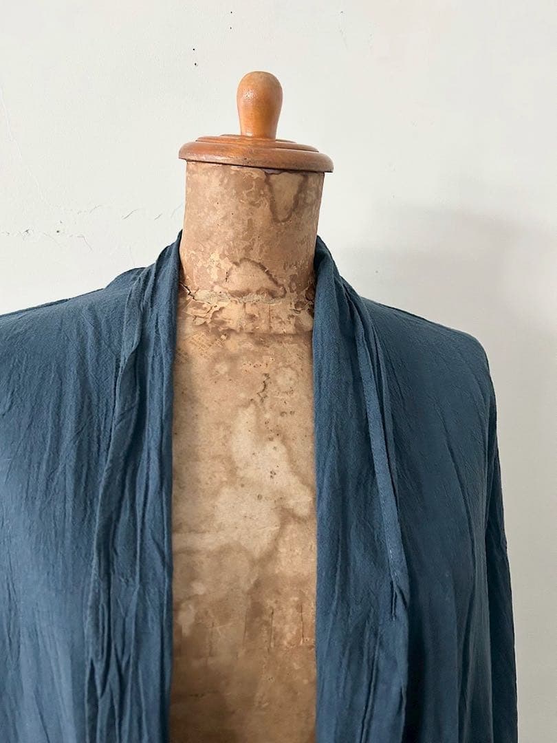 【美品】ヂェン先生の日常着　羽織　コート　紺
