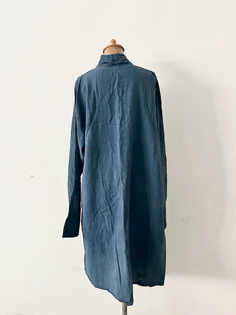 【美品】ヂェン先生の日常着　羽織　コート　紺