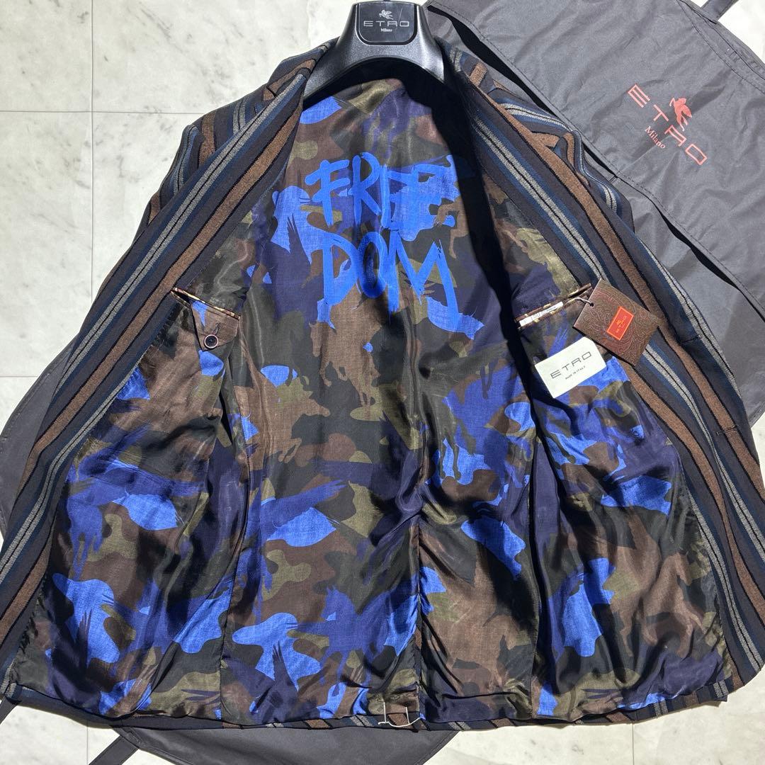 新品タグ付/XL ETRO テーラードジャケット　付属品完備　現行モデル　華やか