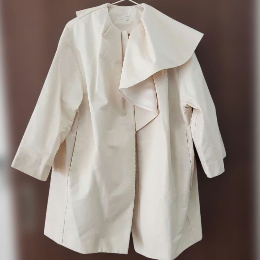 【美品】yori サイドフリルカラーコート 36