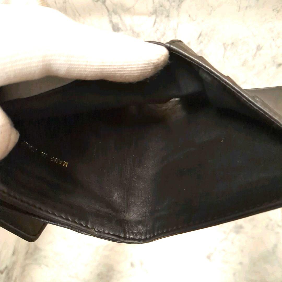 CHANEL シャネル 二つ折り財布 キャビアスキン レザー ブラック