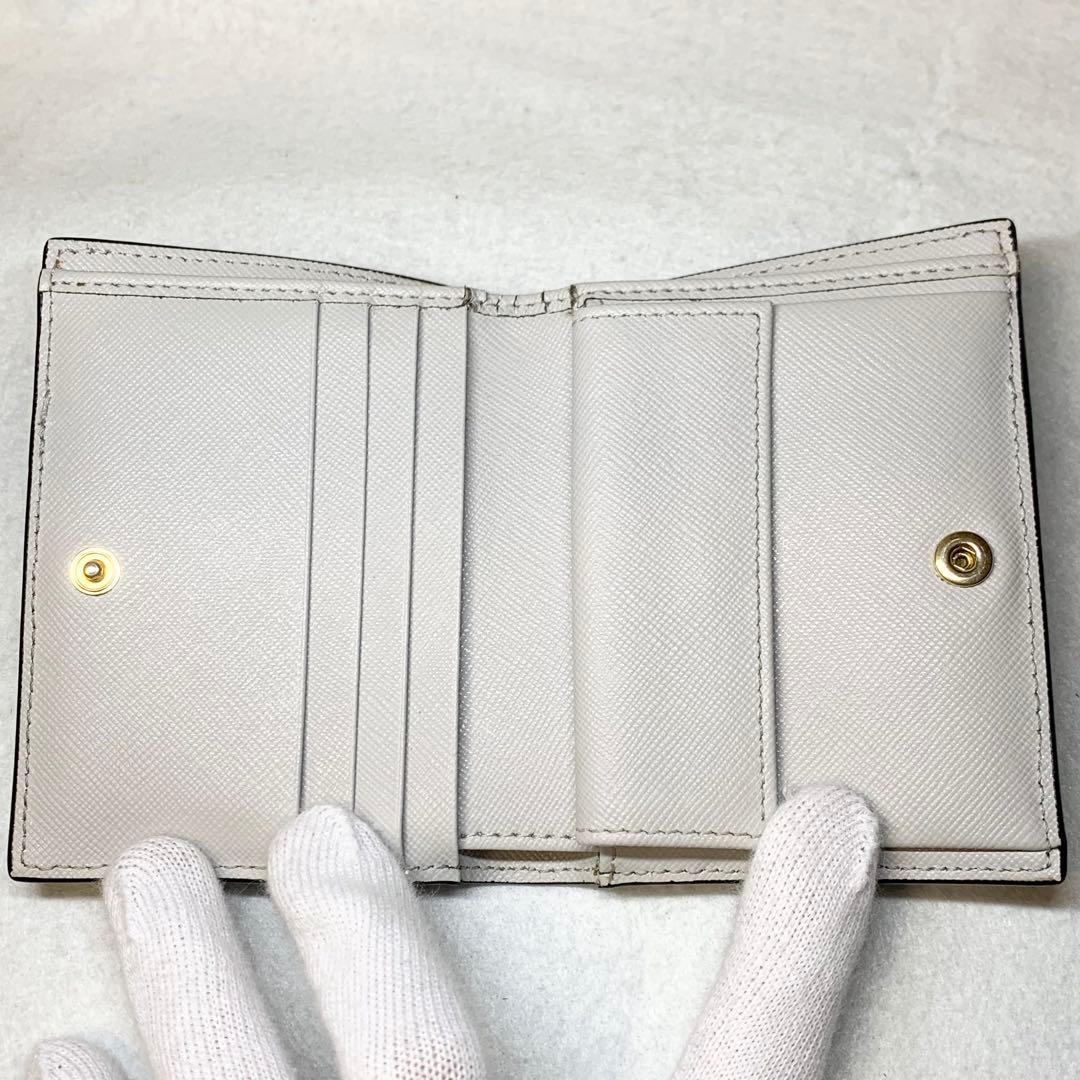 希少 MARNI マルニ 折り財布 サフィアーノレザー バイカラー イタリア製