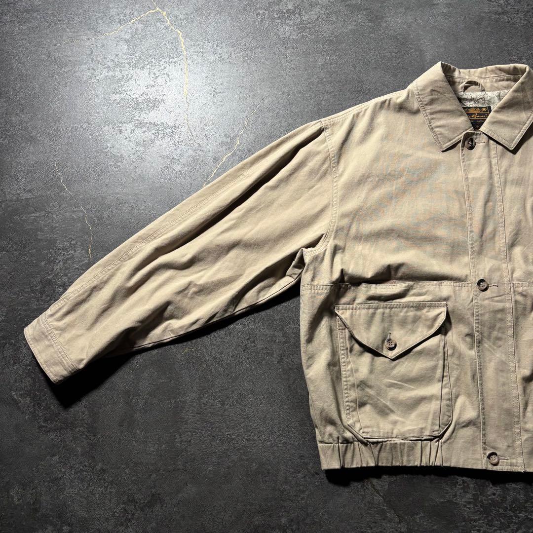 80s Eddie Bauer ハンティングジャケットジップブルゾン短丈古着L