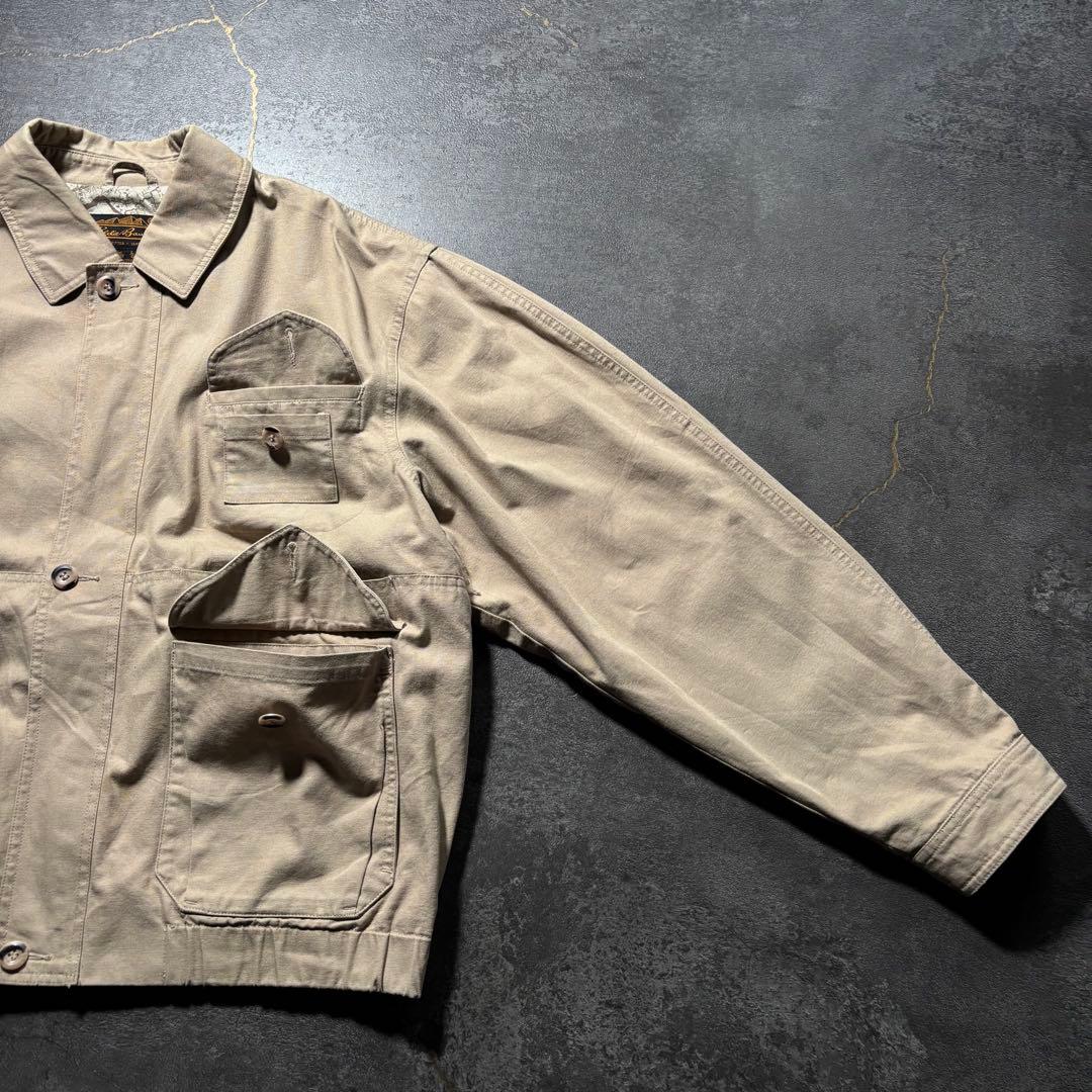 80s Eddie Bauer ハンティングジャケットジップブルゾン短丈古着L