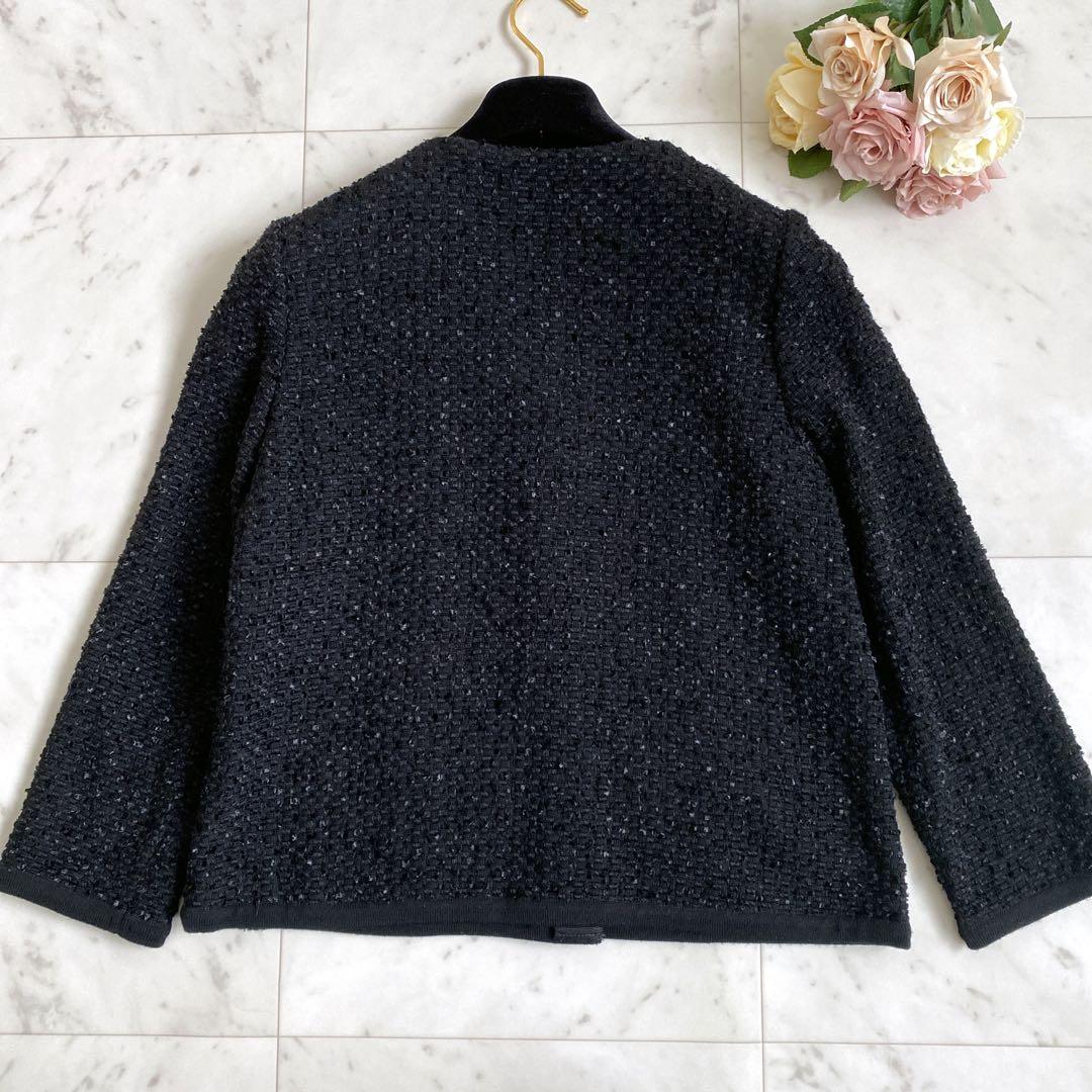 ✨FOXEY フォクシー　デイニットツイードジャケット　ブラック　40