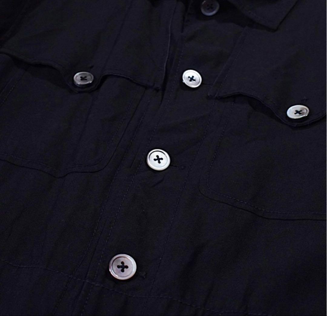 リネン100%《PS Paul Smith》カバーオール(3L)黒 美品 ワイド