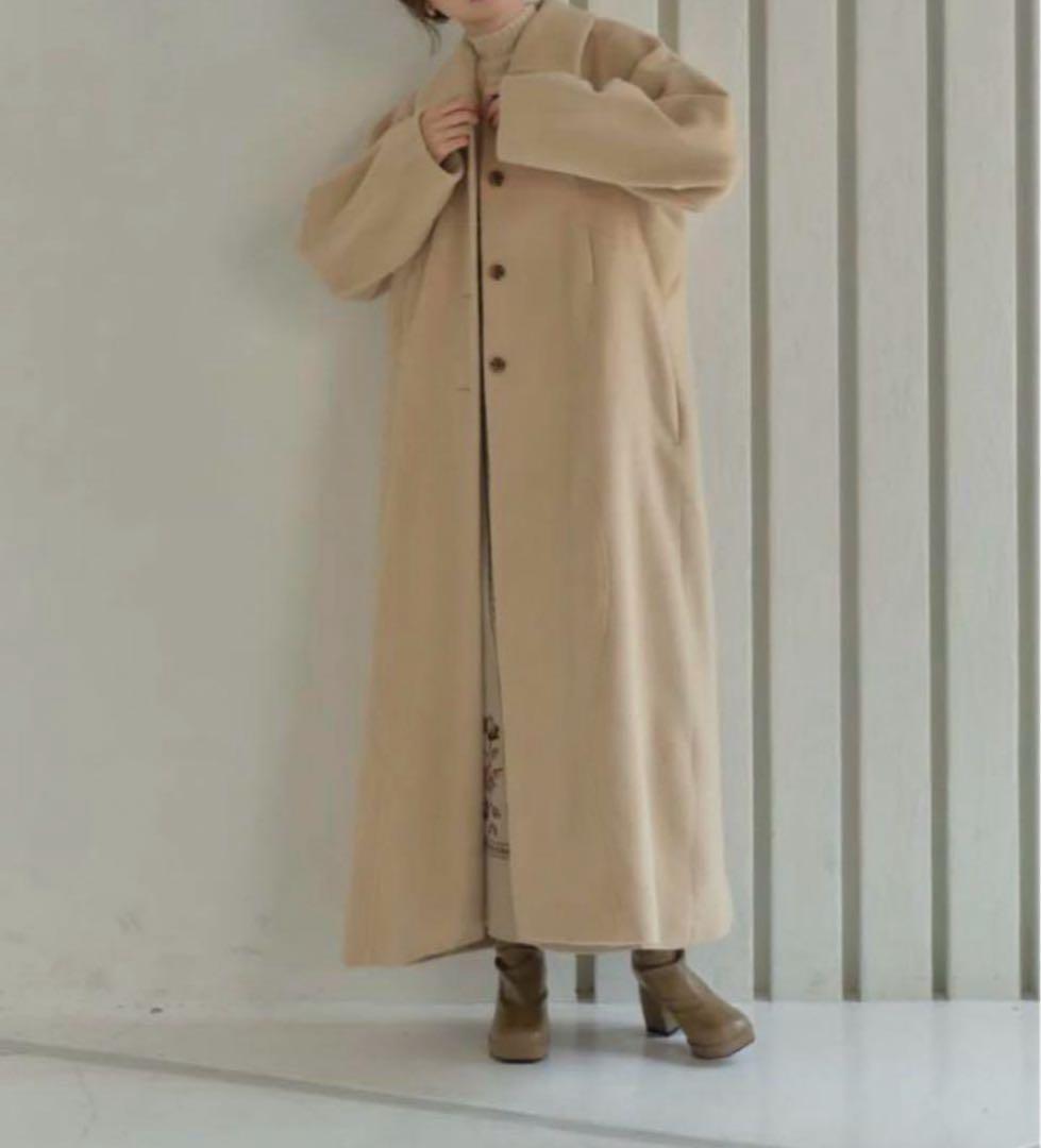 ジャケット・アウター wave design shaggy long coat