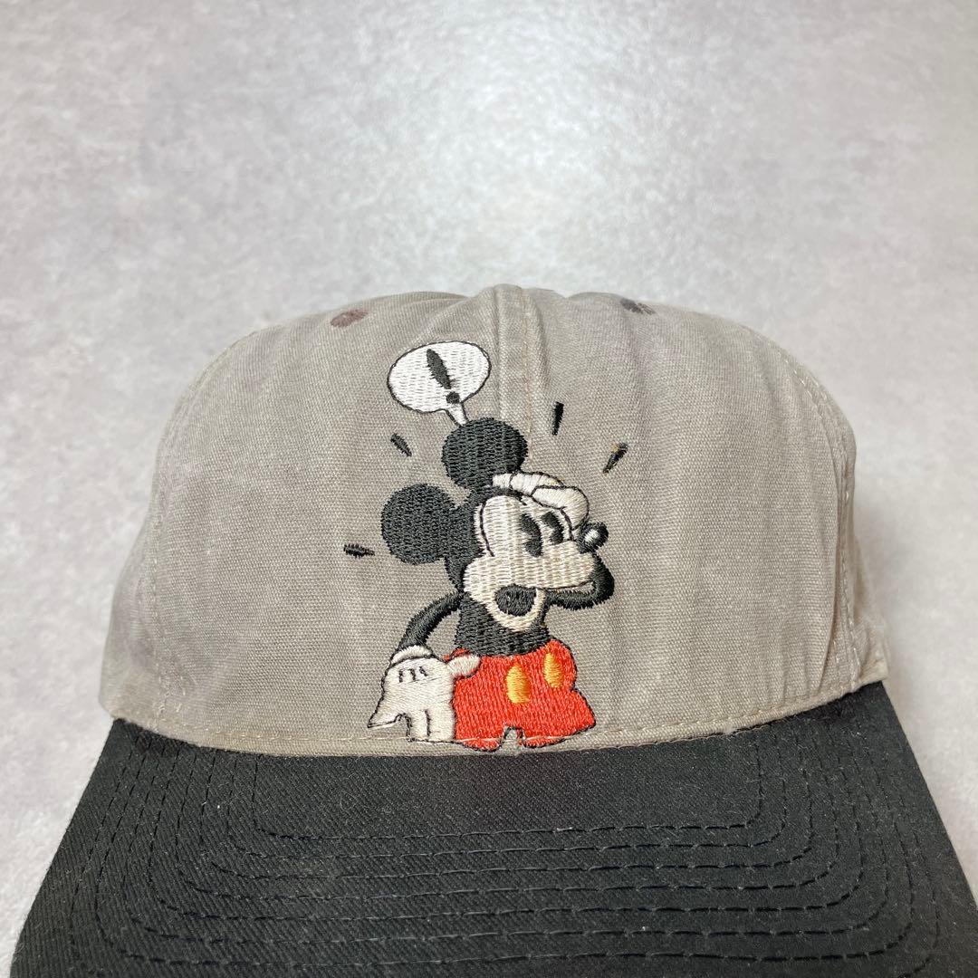 【USA製】90s Disney びっくりマーク ミッキー キャップ ディズニー
