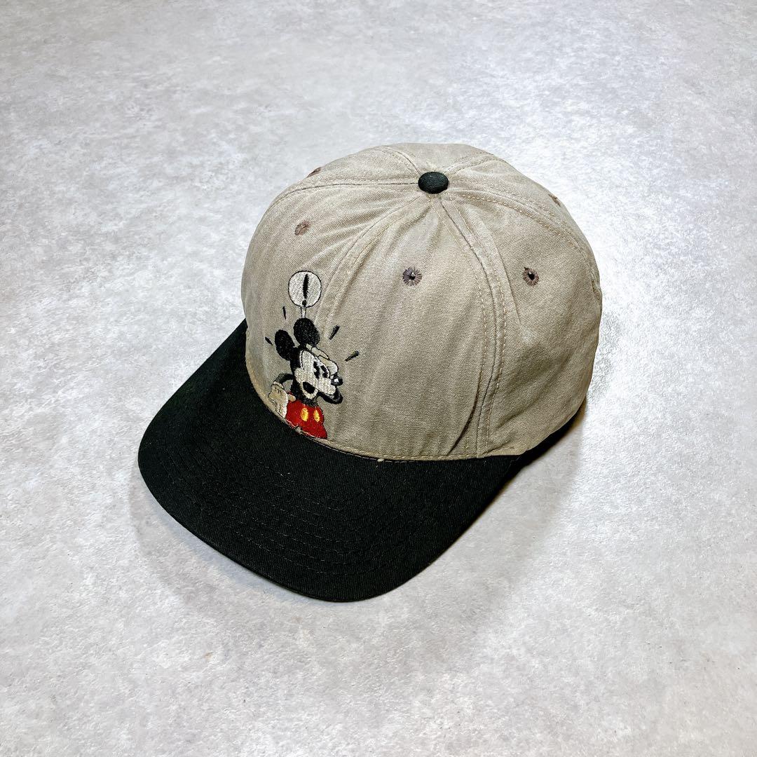 【USA製】90s Disney びっくりマーク ミッキー キャップ ディズニー
