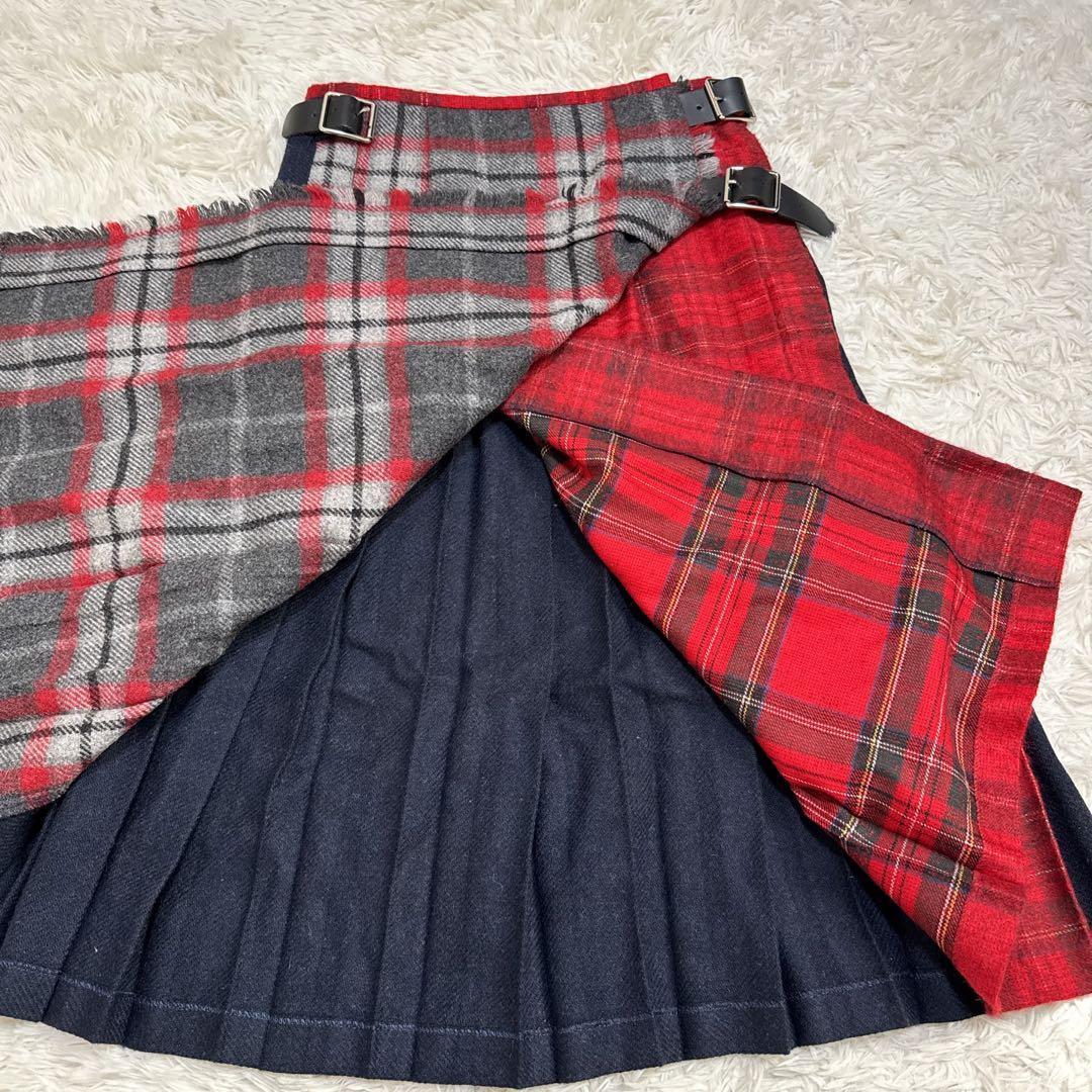 人気！ 極美品✨ オニールオブダブリン 別注 パッチワークキルトプリーツスカート