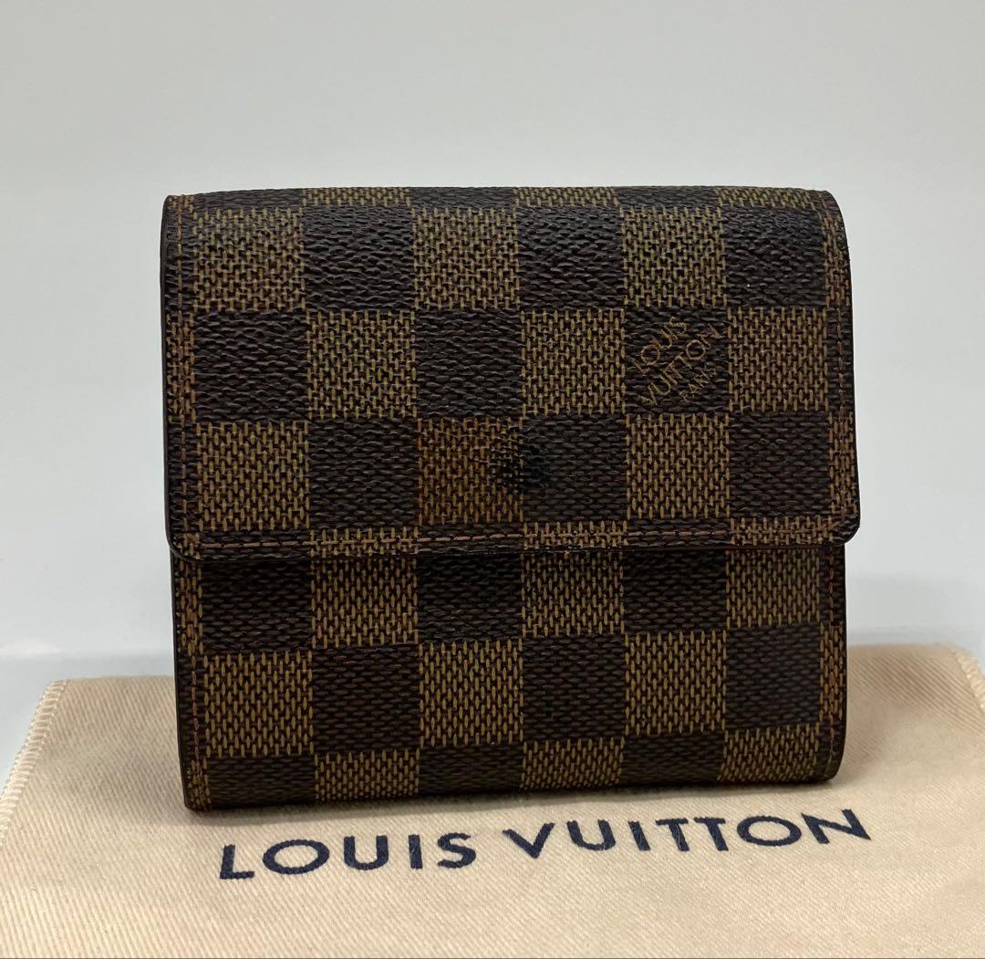 ⭐️ 美品 ルイ・ヴィトン ダミエ Wホック 二つ折り財布 ブラウン 鑑定済