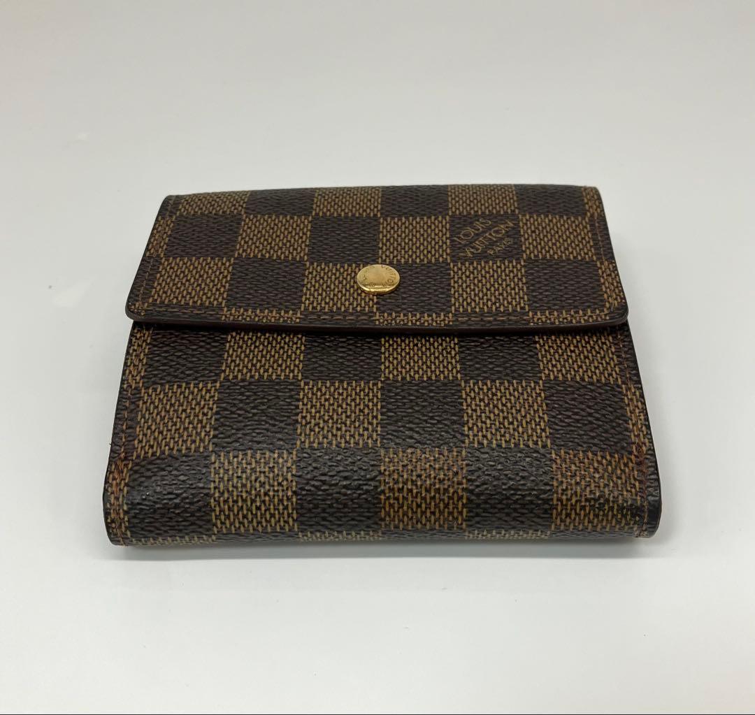 ⭐️ 美品 ルイ・ヴィトン ダミエ Wホック 二つ折り財布 ブラウン 鑑定済