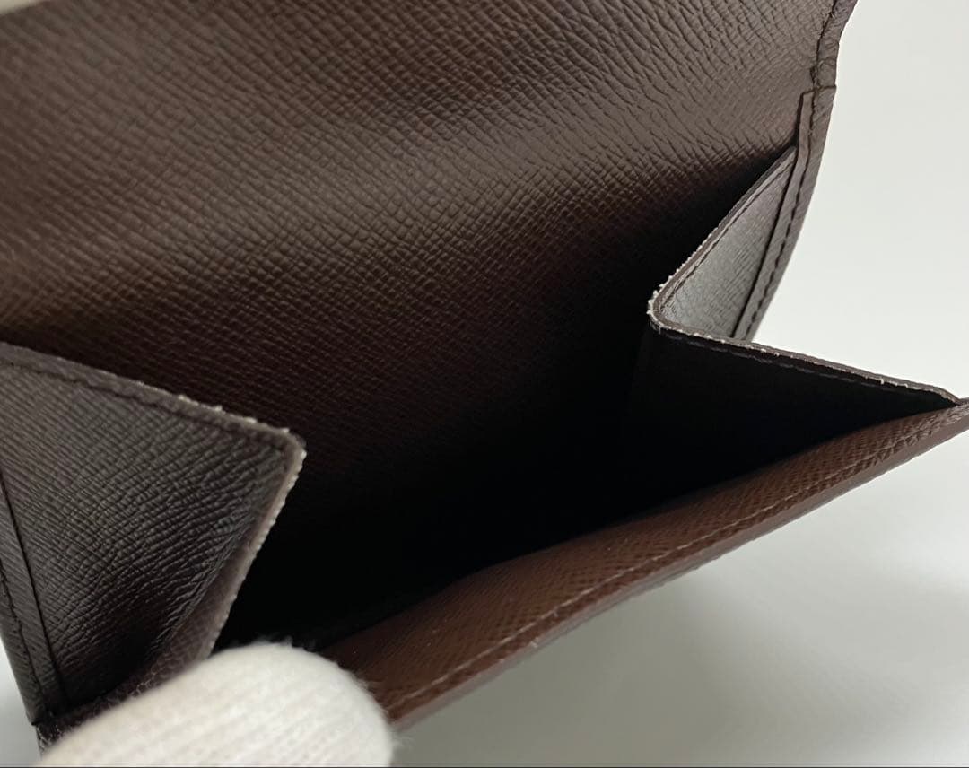 ⭐️ 美品 ルイ・ヴィトン ダミエ Wホック 二つ折り財布 ブラウン 鑑定済