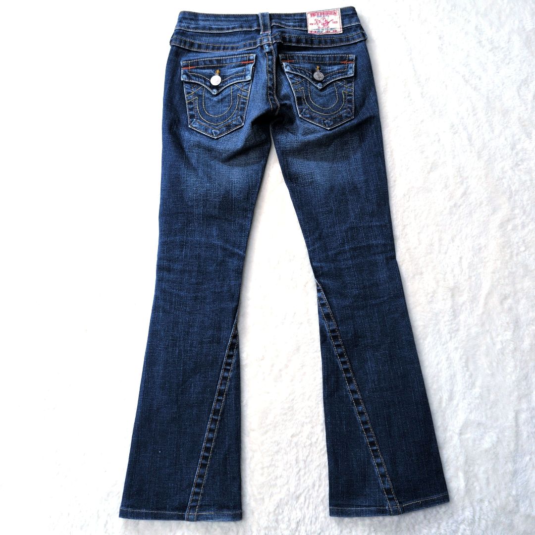 【美品】USA製 トゥルーレリジョン フレアデニム ステッチ 24