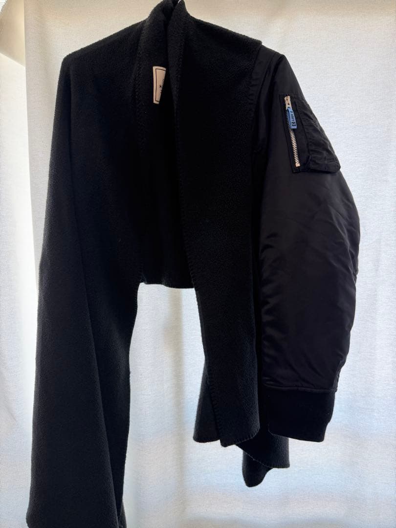 Maison MIHARA YASUHIRO片袖MA-1 マフラー黒