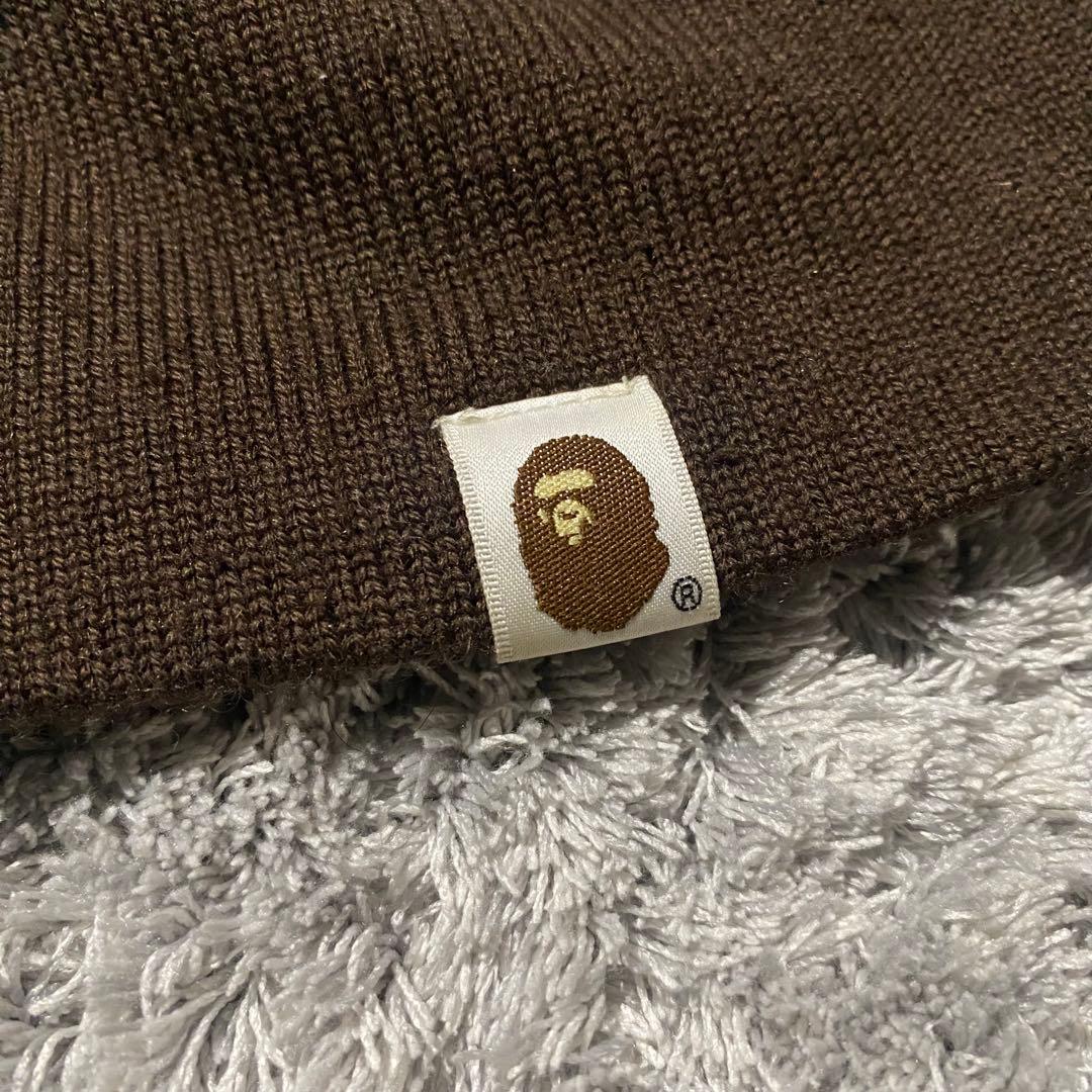 【A・BATHING APE】BAPE STA KNIT CAP brown
