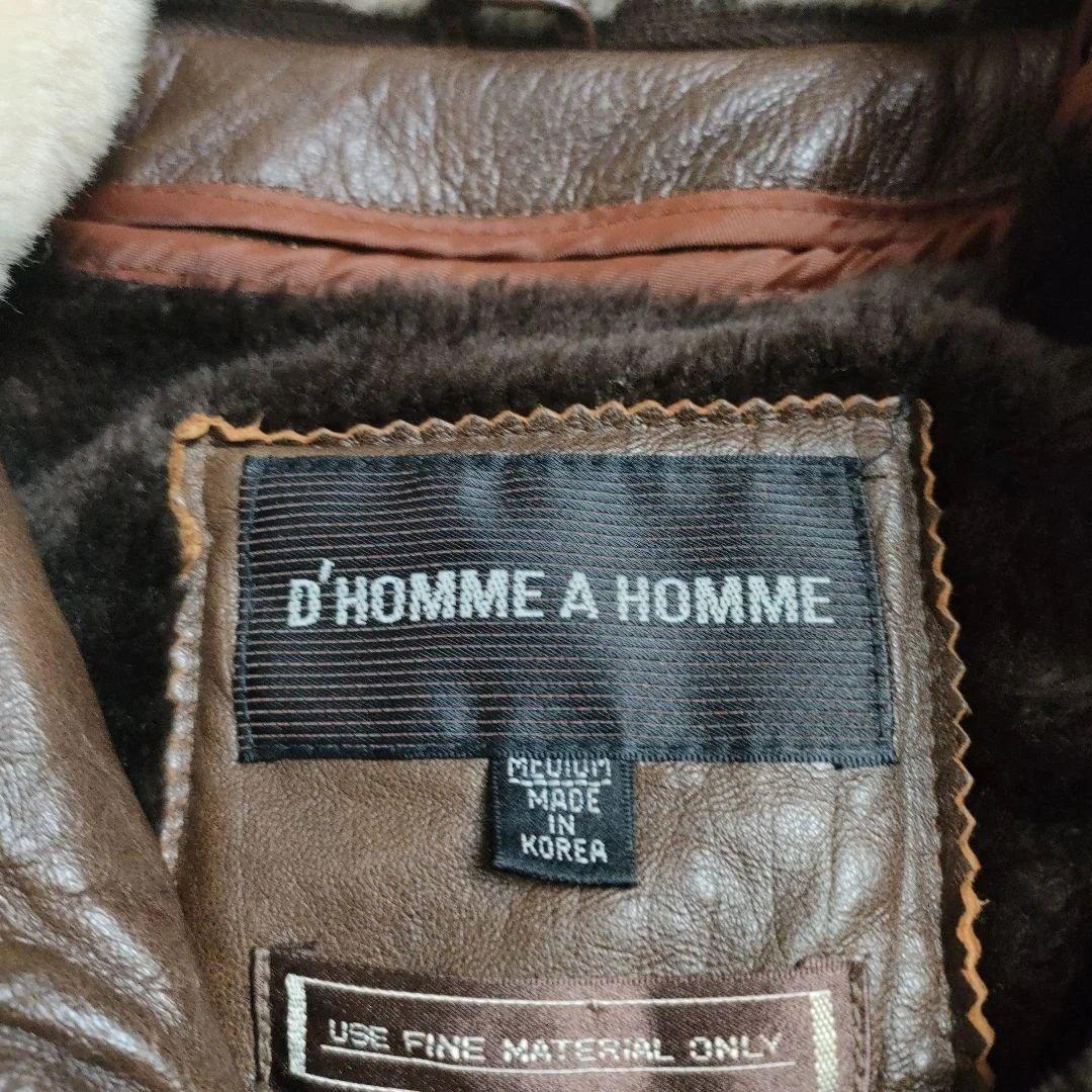 D'HOMME A HOMME フライトジャケット　ラムレザー G-1 A-2