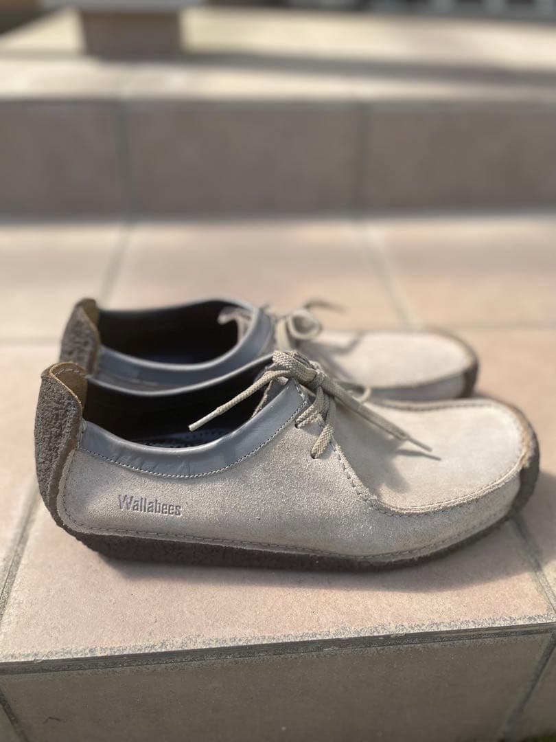美品　clarks クラークス　ナタリー　27.5 グレー　ワラビー