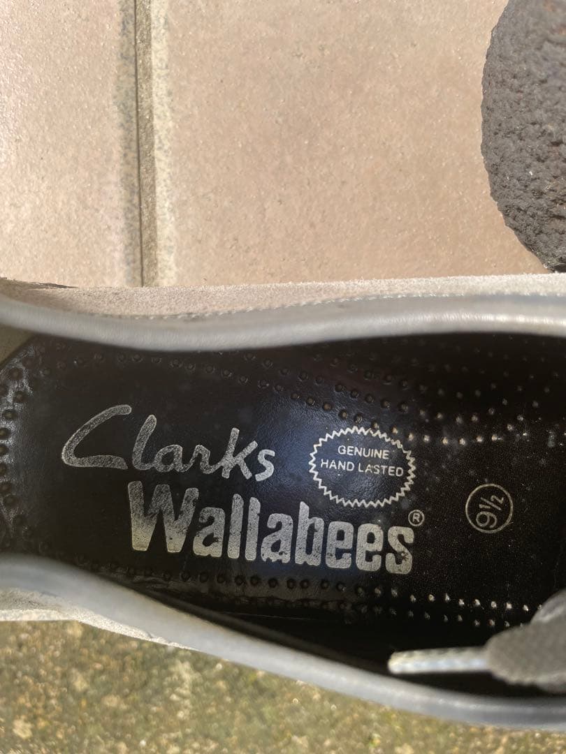 美品　clarks クラークス　ナタリー　27.5 グレー　ワラビー