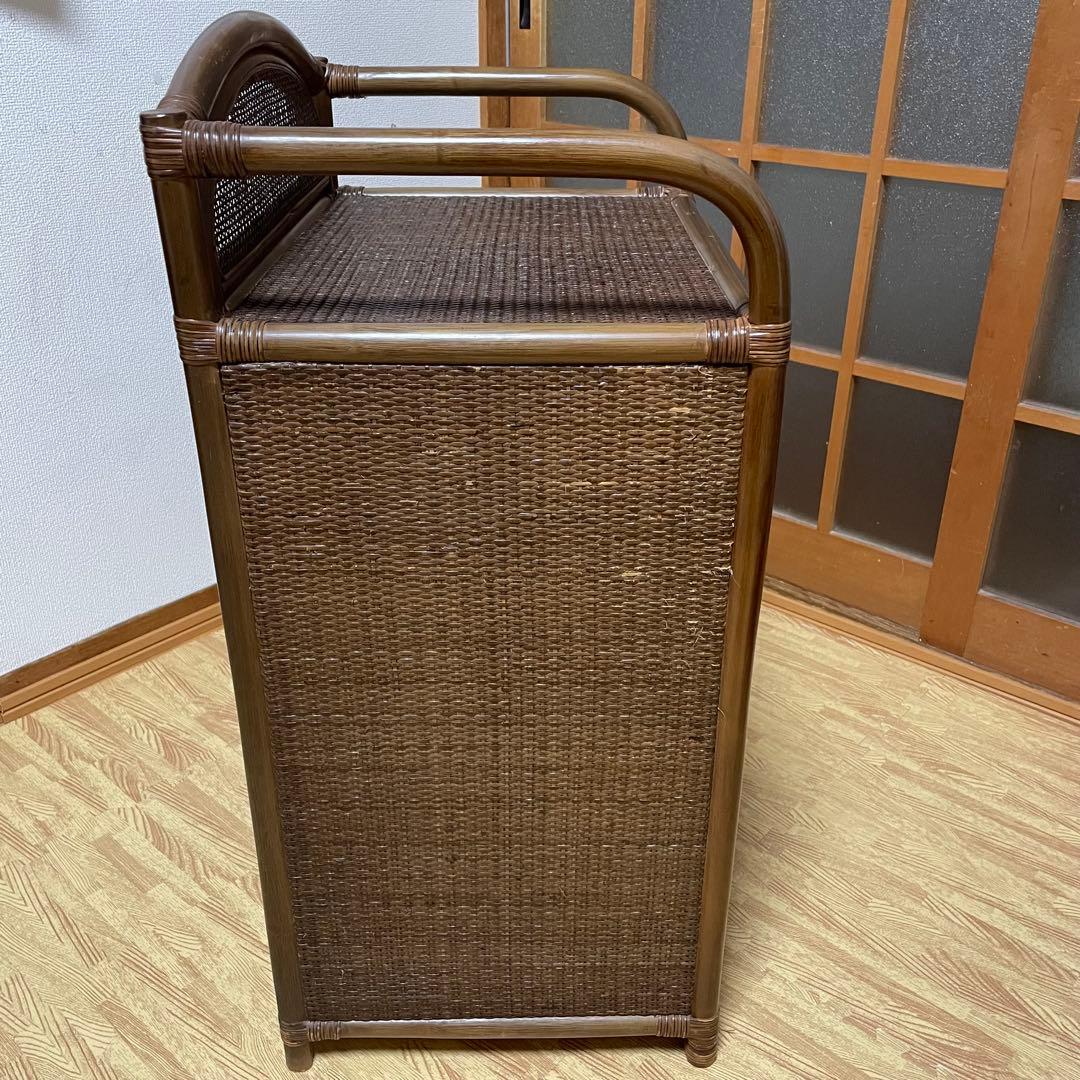 ラタン 籐 チェスト 家具 4段 タンス レトロ アンティーク