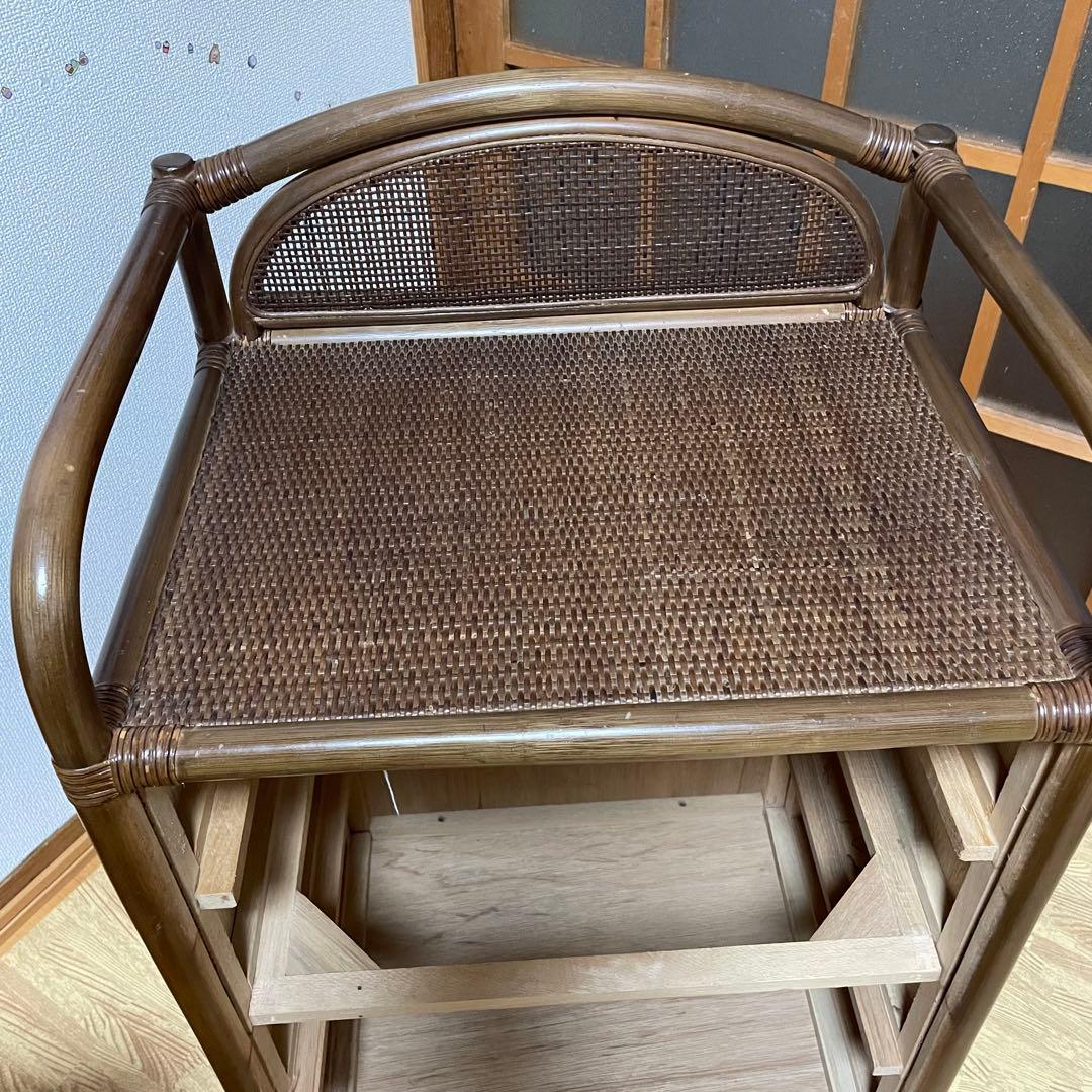 ラタン 籐 チェスト 家具 4段 タンス レトロ アンティーク