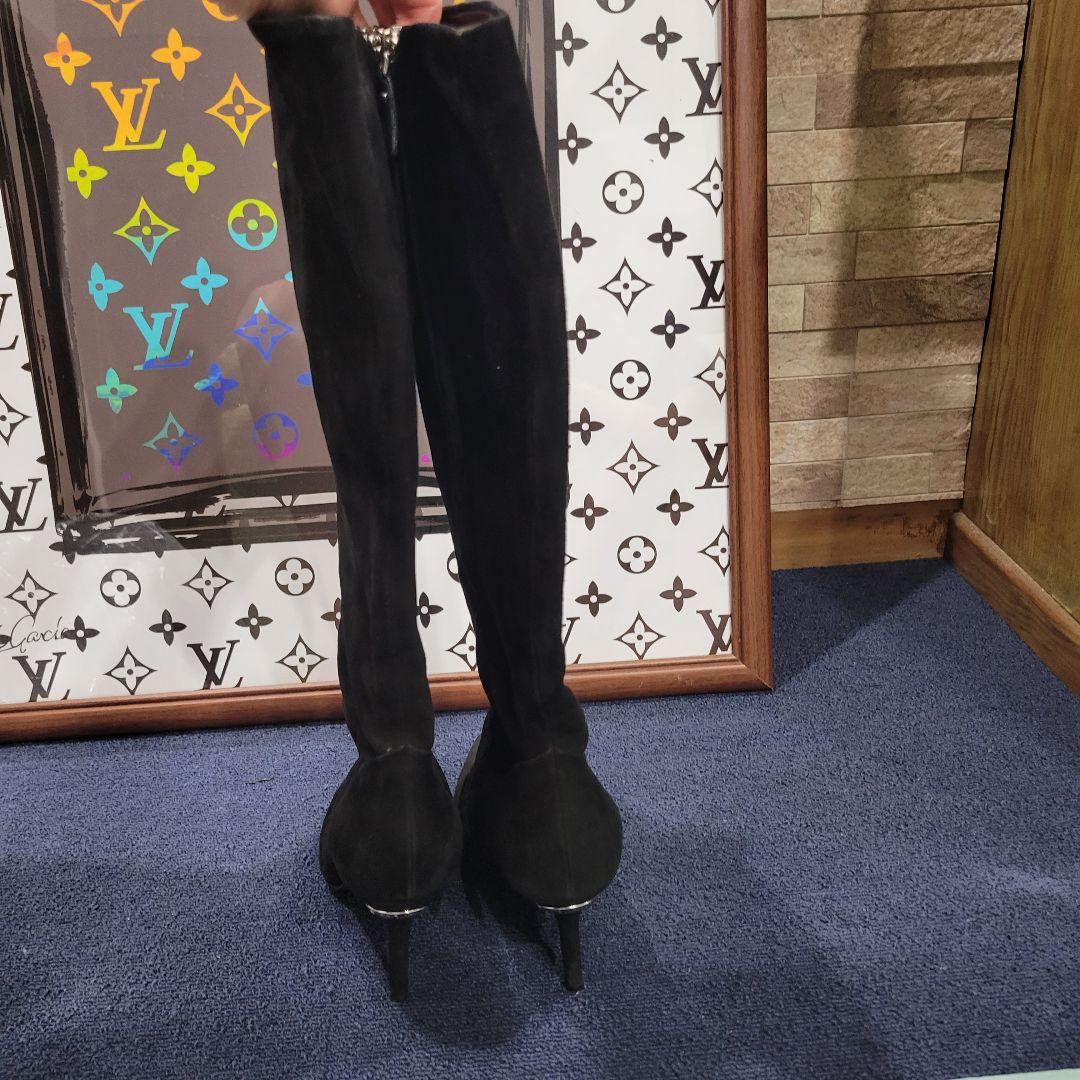 ルイヴィトン　お洒落　シンプル　ロングブーツ　スエード　パンプス　ミュール