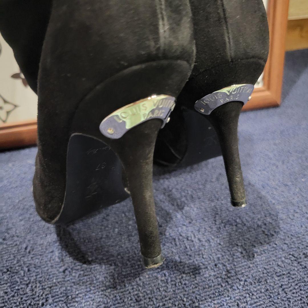 ルイヴィトン　お洒落　シンプル　ロングブーツ　スエード　パンプス　ミュール