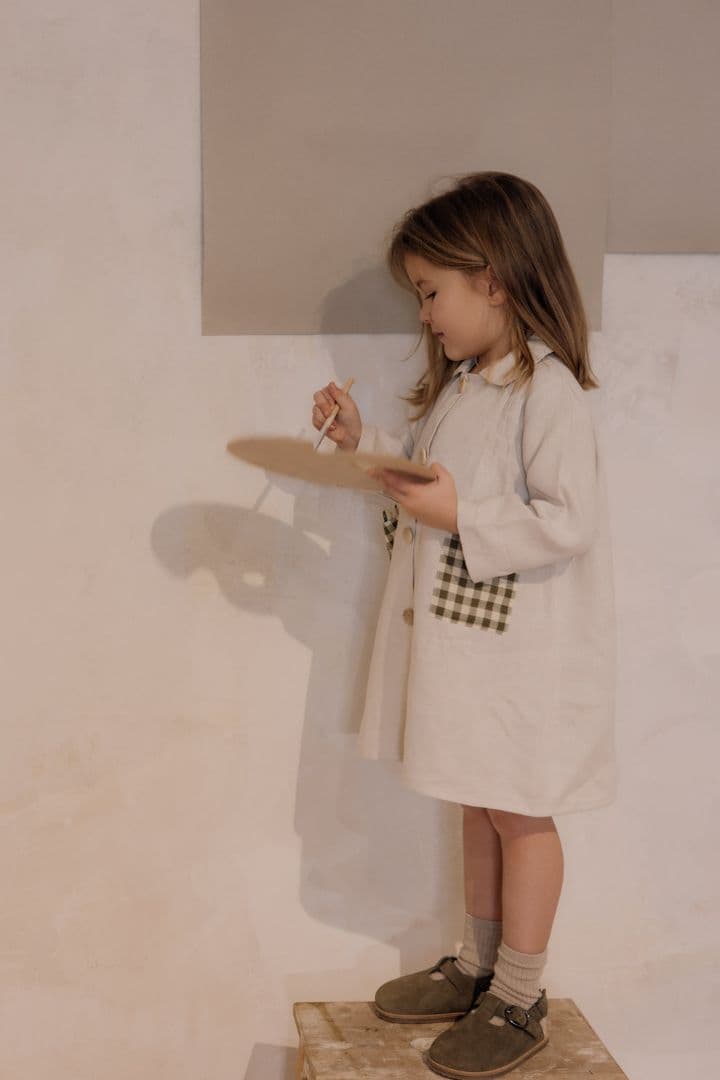 【新品】Ceramic White Potter Dress 1-2y