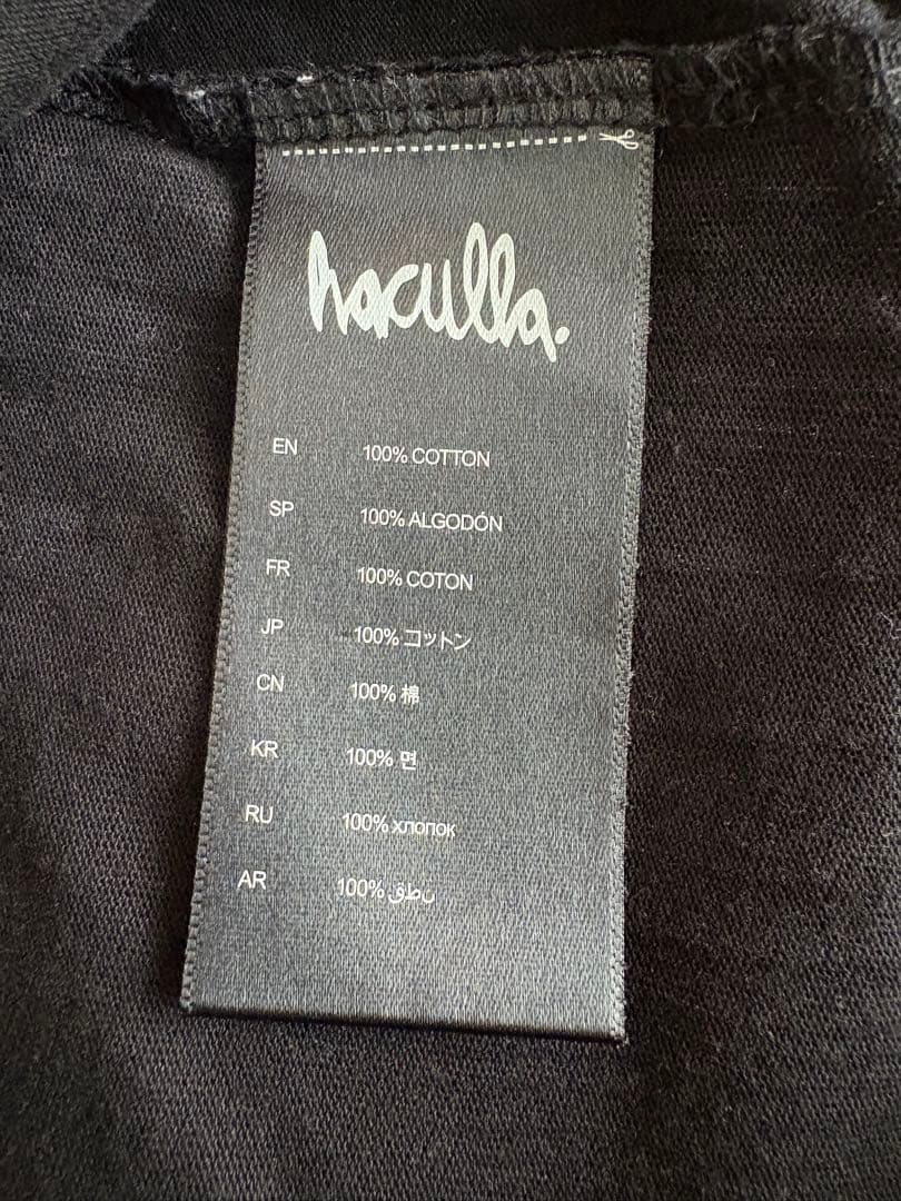 美品　Haculla ハキュラ Faces Motif Tシャツ M 黒 完売品