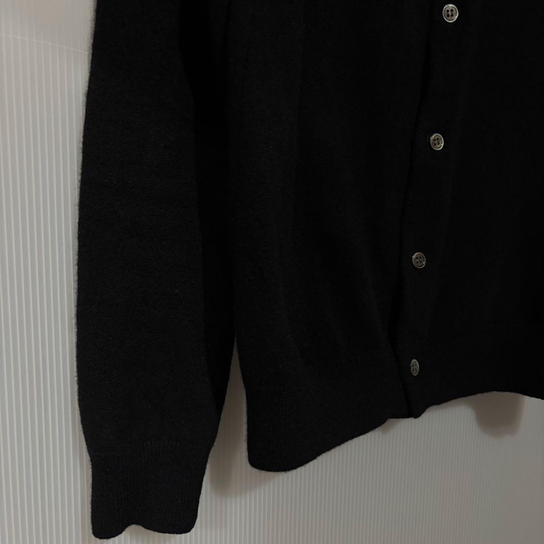 PLAY COMME des GARCONS カーディガン 白ハート 黒　L