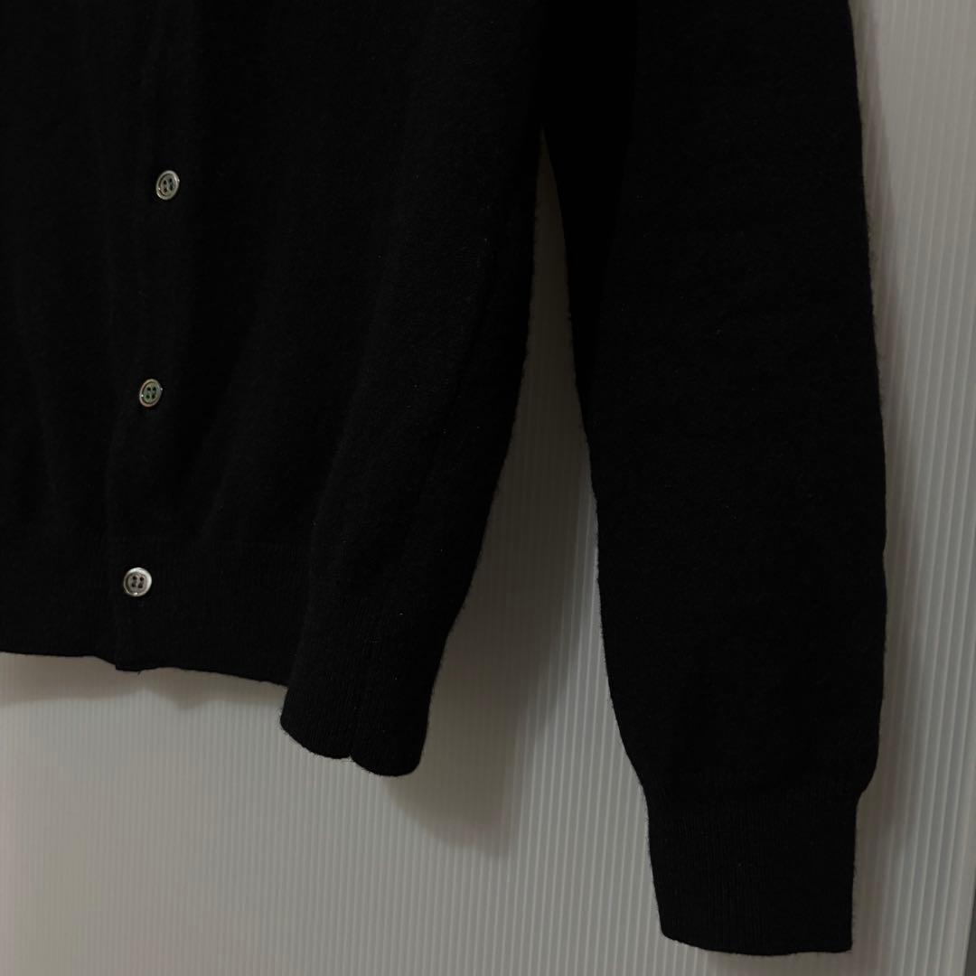 PLAY COMME des GARCONS カーディガン 白ハート 黒　L